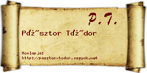 Pásztor Tódor névjegykártya